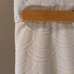 🛁Threshold Cream Velvet Textured Shower Curtain